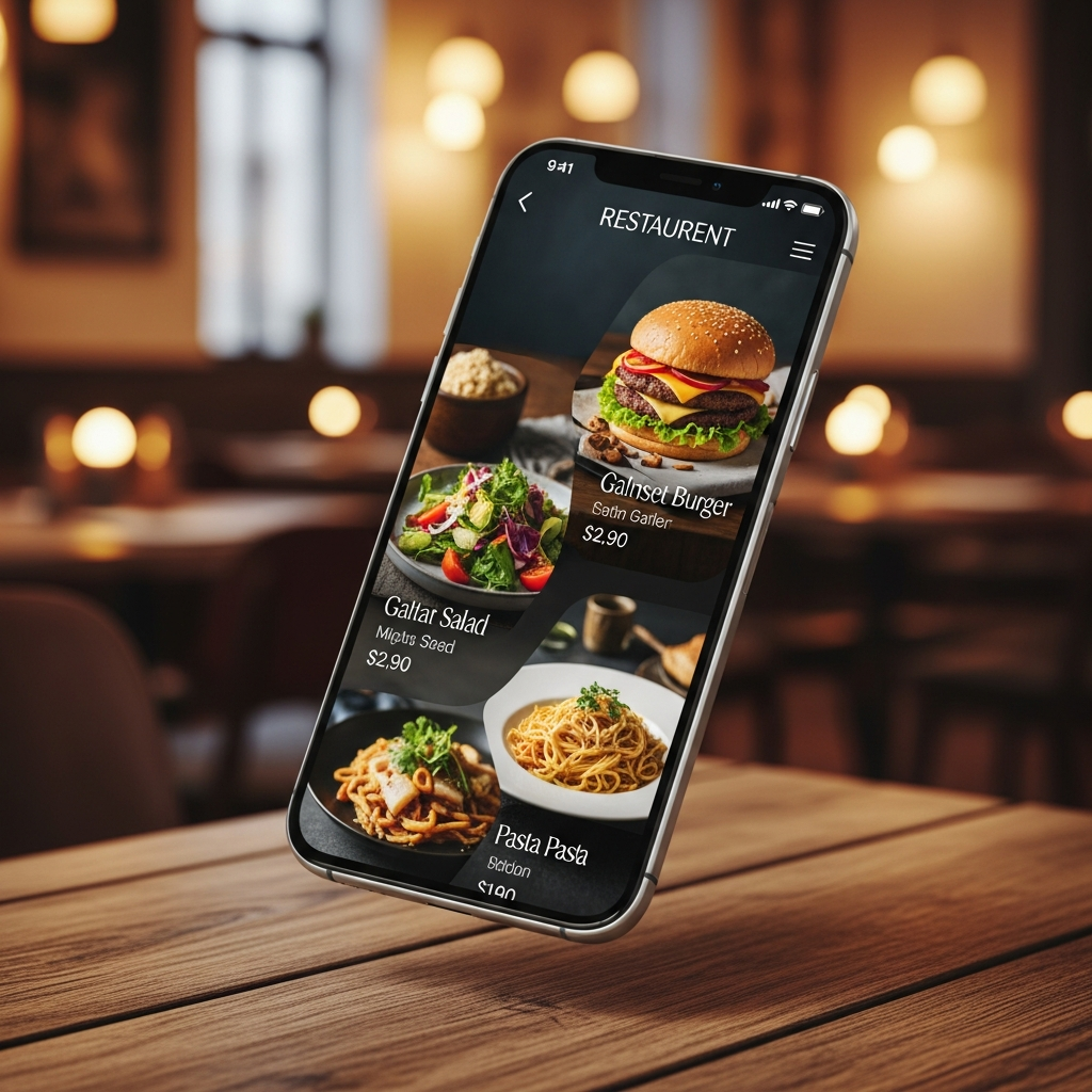 Virtual Cardápio interface